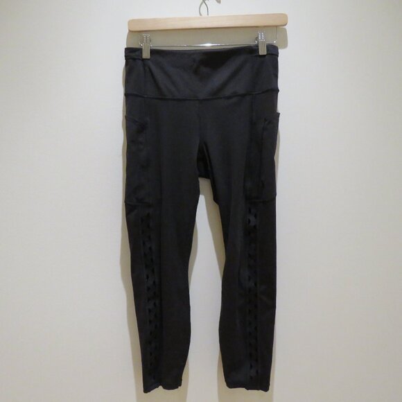 ATHLETA Ultimate Stash Craft 7/8 Tight Leggings in Black Cut Out Athleisure Gym - Picture 3 of 13